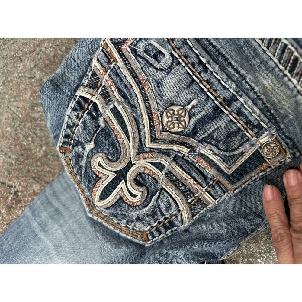 Mens Rock Revival Elijah straight jeans size 30 good condition vintage - Picture 11 of 16